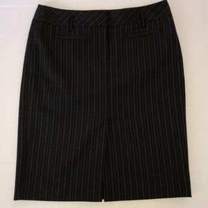 Ann Taylor LOFT black stripe pencil skirt